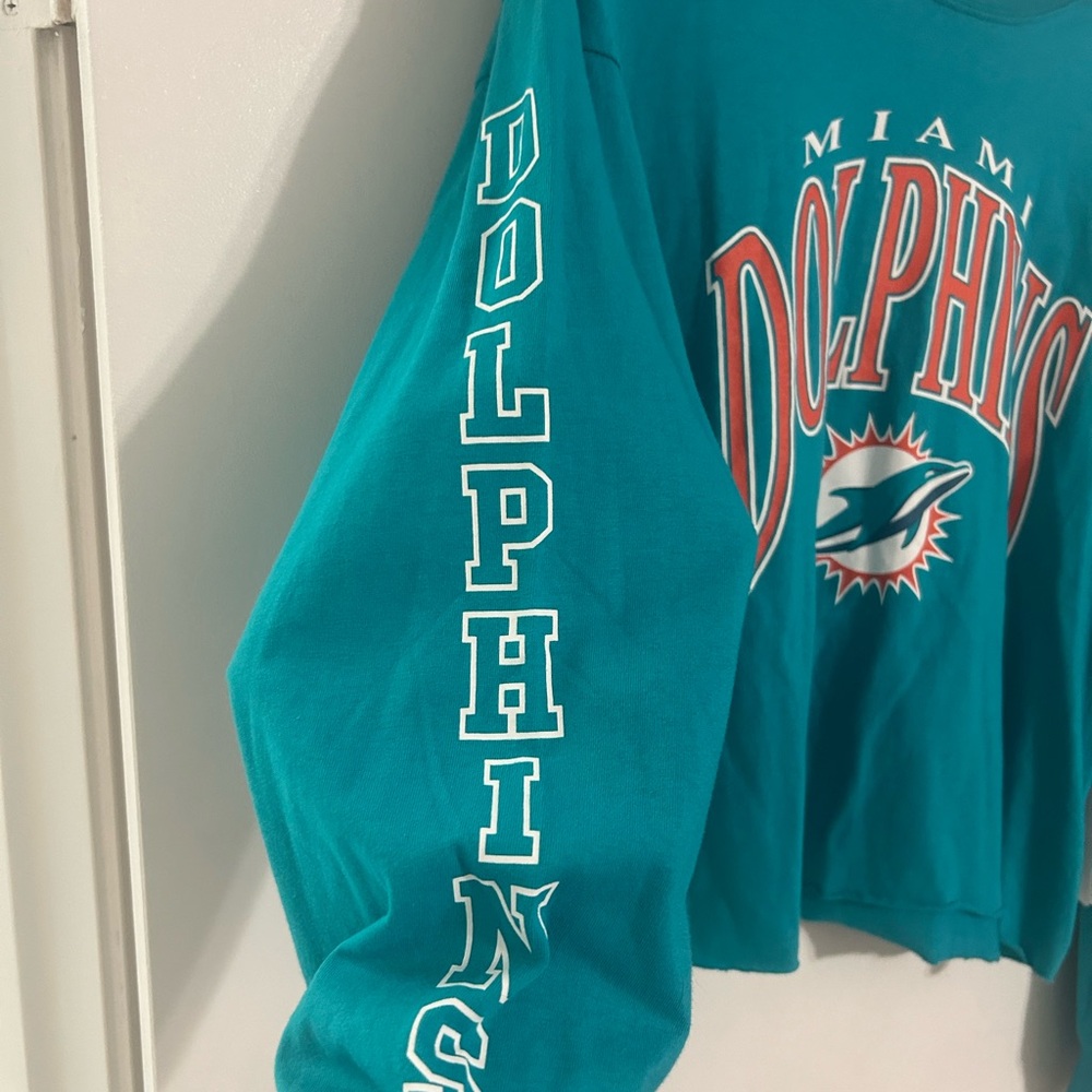 47 Brand Miami dolphins crop long sleeved shorts NWT